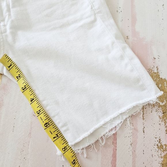 Pilcro & the Letterpress Shorts Anthropologie White Denim High Rise Slim Sz 26 - Picture 16 of 16